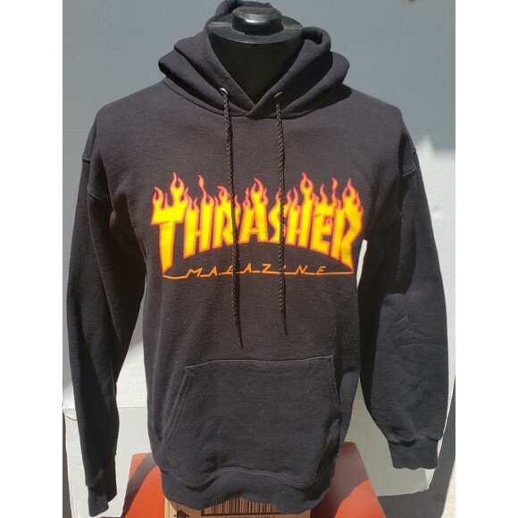 Thrasher Other - Thrasher Hoodie Mens Small Black Skateboard Magazine Pullover Skater Hooded